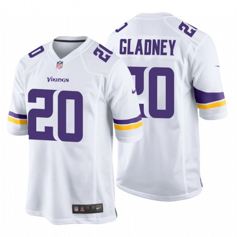 Men Minnesota Vikings 20 Jeff Gladney Nike White Game NFL Jersey